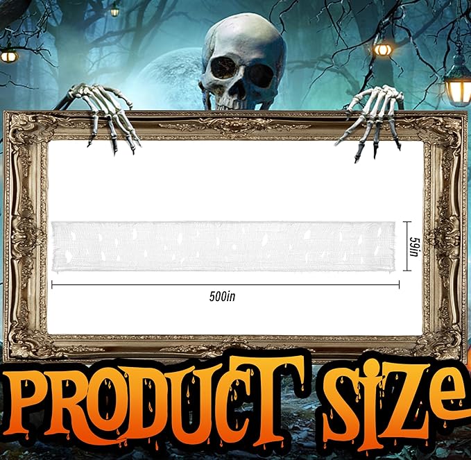 500 x 59 Inch Halloween Spooky Cloth White Large Size Halloween