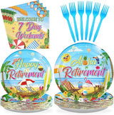 96Pcs Tropical Retirement Party Decorations Hawaiian Aloha