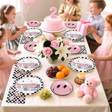 96 Pcs Two Cool Dude Birthday Party Decorations Pink 2nd Birthday