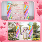 2 Set Valentines Day Balloon Column Stand Kit with 2 Candy Pastel