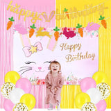 30 Pcs Easter Bunny Happy Birthday Decorations Set Include Rabbit