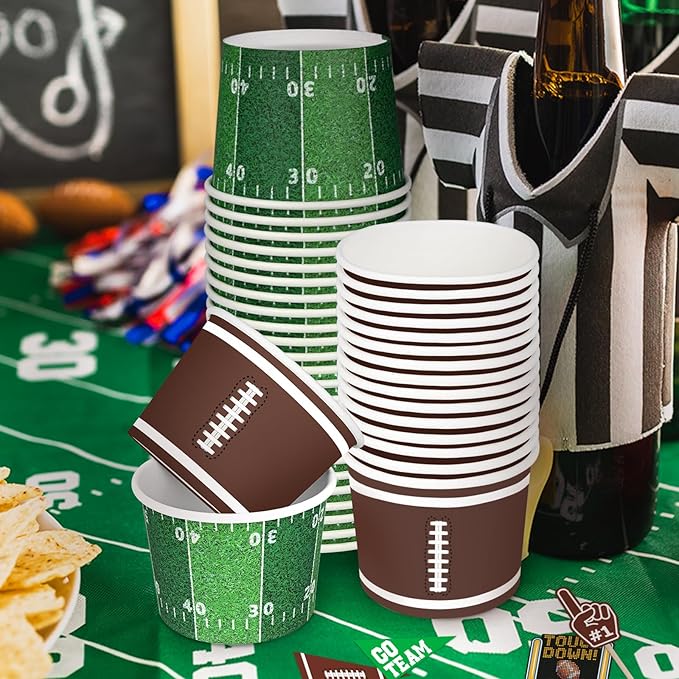 Football Party Supplies Kit for 50 Guests Snack Cups for Football