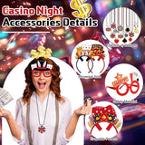 36 Pcs Casino Night Party Favors Casino Theme Felt Headband