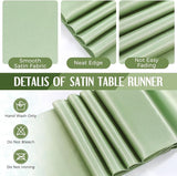 Breling 8 Pack White and Sage Green Disposable Plastic Tablecloths