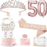 50th Birthday Gifts Decorations for Women Including 50th Cake