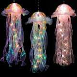 Glitter Iridescent Jellyfish Hanging Decor Blue Purple Jellyfish Kit