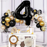 KatchOn, Black Number 4 Balloons - Giant, 40 Inch | Black 4 Balloon