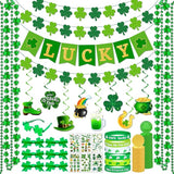 82Pcs St Patricks Day Accessories Pack Include Lucky Banner Shamrock