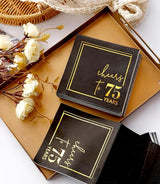Cheers to Years Cocktail Napkins - 50 PK - 3-Ply Birthday Napkins 5x5