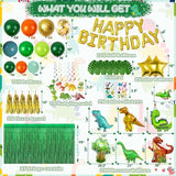125pcs Dinosaur Birthday Party Decorations Dinosaur Balloons Arch