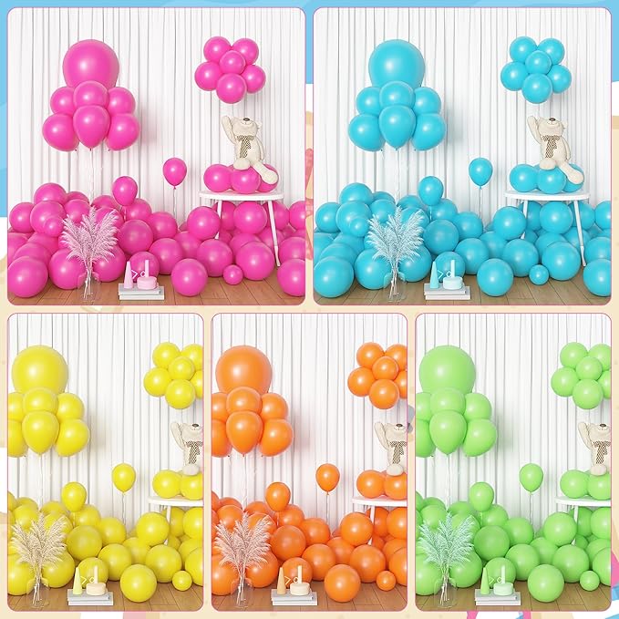 Amandir 153pcs Tropical Balloons Arch Garland Arch Kit, Different