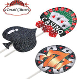 58pcs Casino Poker Party Decorations Poker Theme Birthday Banner