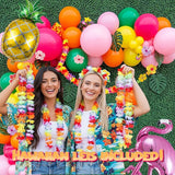 Summer Tropical Balloon Arch Kit Hot pink yellow orange Balloon Luau