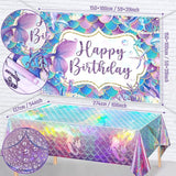 139Pcs Mermaid Birthday Party Decorations Supplies for Girl Kid