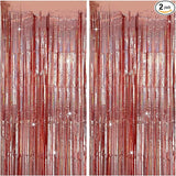 Tinsel Curtain Party Backdrop Rose Gold Birthday Party Decorations 2