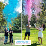 Gender Reveal Confetti Cannon Biodegradable Powder & Heart Shaped
