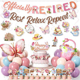 Spring Retirement Decorations 49pcs Pastel Color Garden Flower