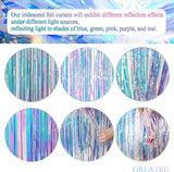 Iridescent Party Streamers Backdrop - GREATRIL Neon Transparent