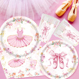 GalaHub 193Pcs Ballerina Birthday Party Decorations for 24 - Ballet