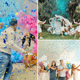 PrimePure Gender Reveal Confetti Cannon - Butterfly Confetti Popper &
