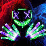 JOYIN Halloween Led Mask, Light Up Mask and Gloves for Cosplay Costume