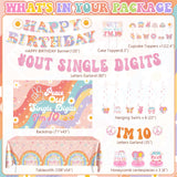 10th Birthday Decorations for Girl, Peace Out Single Digits Party