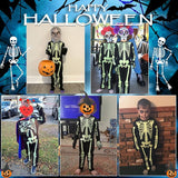 4T Toddler Skeleton Costumes Kids Halloween Skeleton Costume Glow in