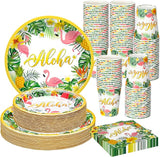 200 Pcs Tropical Hawaii Aloha Party Supplies Serve 50 Guests Luau