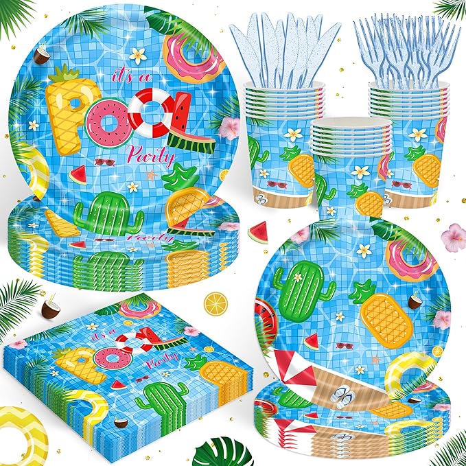 120PCS Summer Pool Party Supplies Swimming Beach Ball Themed