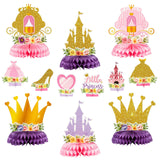 ArowlWesh 12Pcs Floral Princess Party Honeycomb Centerpieces Princess