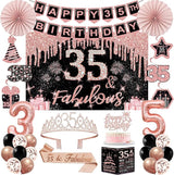 35th Birthday Decorations for Women 32PCS 35th Birthday Party