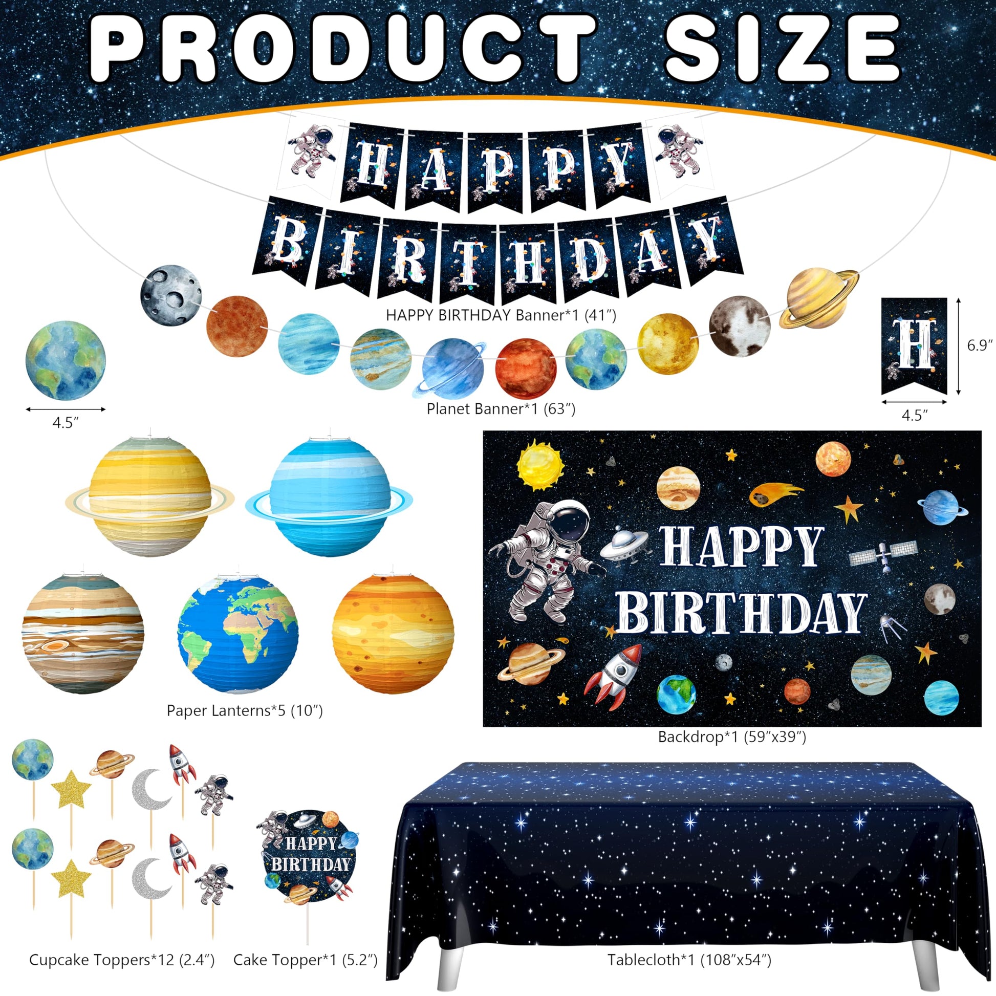 Outer Space Birthday Party Decorations Space Themed Party Supplies