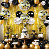 KatchOn, Disco Ball Balloons - Big 22 Inch, Pack of 14 | Black and