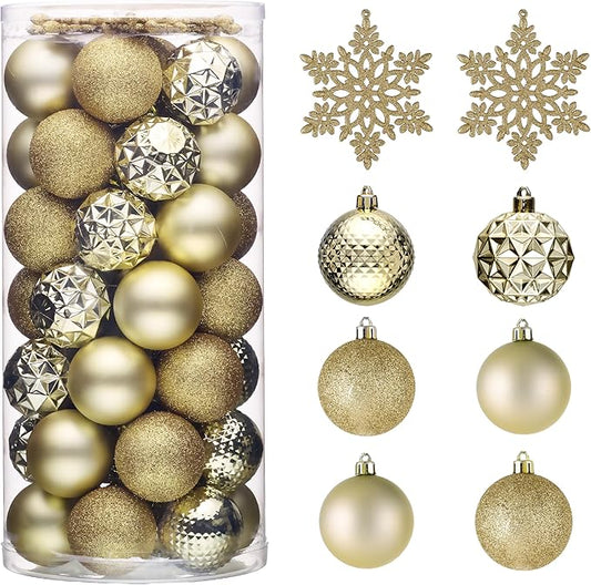 Valery Madelyn Christmas Tree Decorations Ornament Set, 50ct 2 Inches