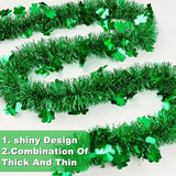50 FT St Patricks Day Decorations Shamrock Garland Decor Green