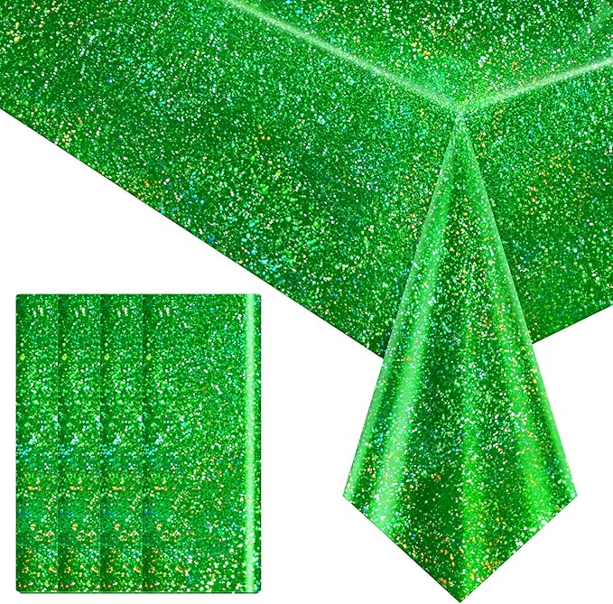 1 pcs Green Holographic Laser Tablecloth 40 x 108 Christmas Table