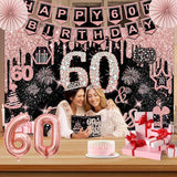 60th Birthday Decorations for Women 32PCS 60th Birthday Party