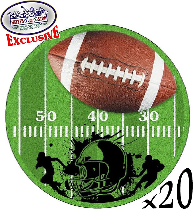 Deluxe Football Theme Party Supplies Set for 20 People Includes 20