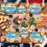 96 Pcs Hawaiian Aloha Retirement Party Plates Luau Tropical Happy