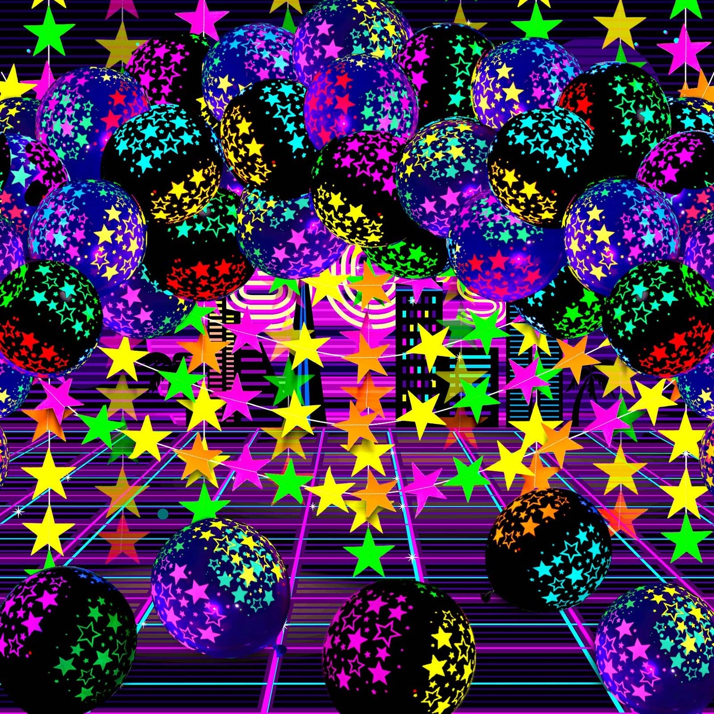 Skylety 32 Pcs Glow in The Dark Party Supplies Neon Party Favors with