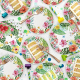 180PCS Hawaiian Luau Party Supplies – Hawaiian Tropical Paper Plates