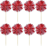Gyufise 30Pcs Foil Firework Cupcake Toppers Sparkle Tinsel Cake #16