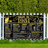 DARUNAXY 75th Birthday Black Gold Party Decoration, Back in 1951