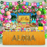 Luau Birthday Party Decorations 321Pcs Hawaiian Tropical Aloha Party