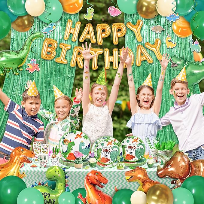 Party Spot! 258 pcs Dinosaur Birthday Party Decorations For Boy 20