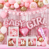 Baby Shower Decoration For Girl Pink Gold Balloons And It's A Girl