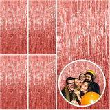 10 Pack Rose Gold Fringe Curtain Backdrop Birthday Bachelorette