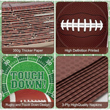 96 Pcs Football Party Supplies Kit Football Plates and Napkins Sets