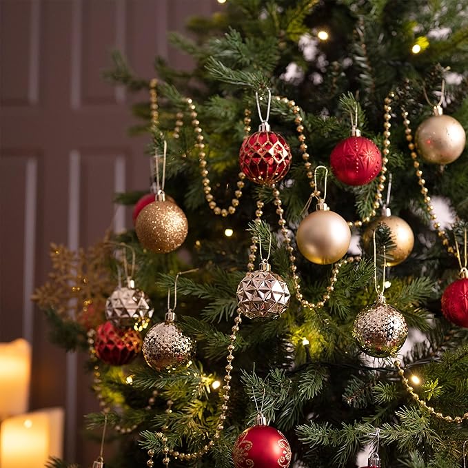Valery Madelyn Christmas Tree Decorations Ornament Set, 50ct 2 Inches