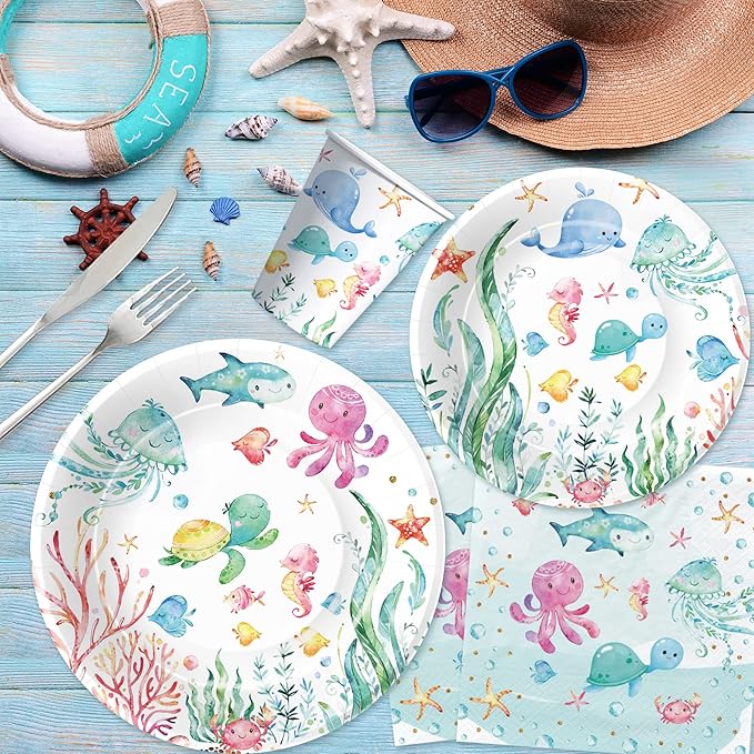 Under The Sea Party Decorations Tableware For Ocean Theme Birthday